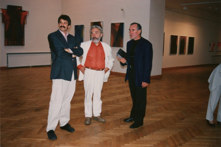 zleva: Gerwald Sonnberger, Arnulf Rainer, Pavel Liška
